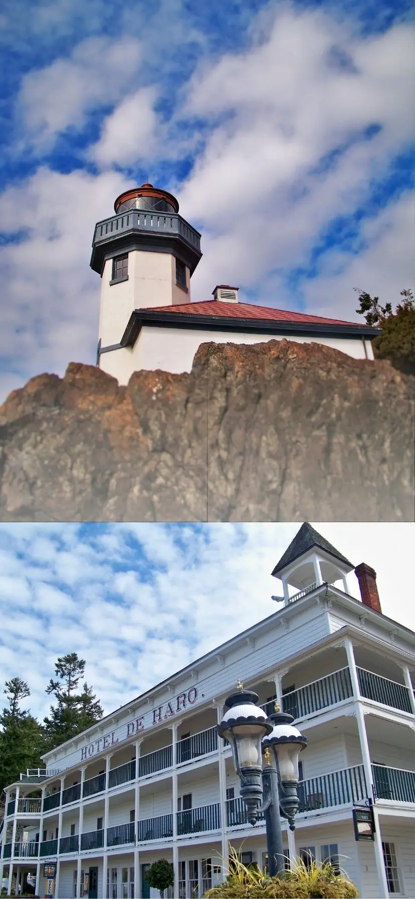 Lime Kiln Lighthouse and Hotel De Haro Roche Harbor Island Kayaking in the San Juans