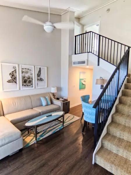 Living Room in Loft Suite at the Laureate Hotel Key West Florida Keys 2020 1