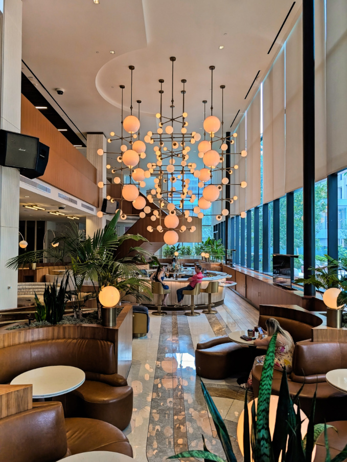 Lobby Bar at C Baldwin Hilton Curio Hotel Downtown Houston Texas 1