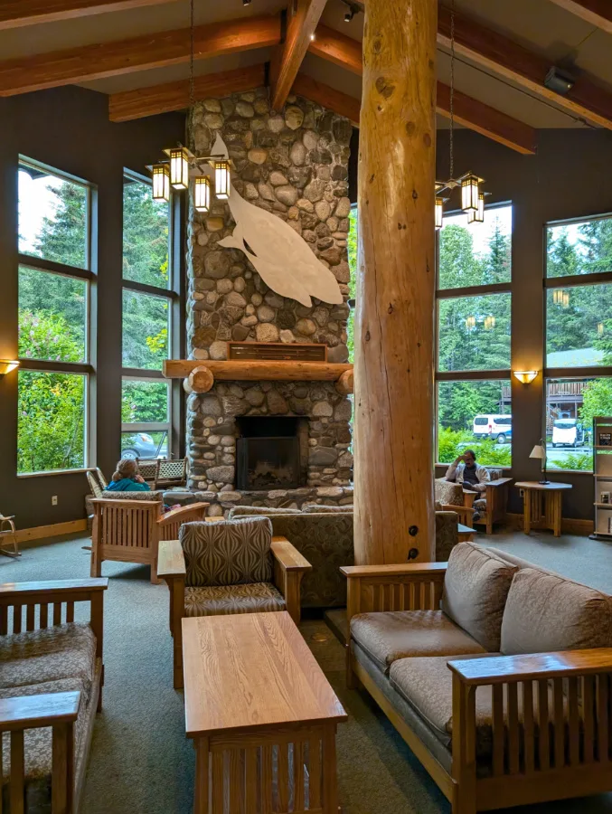 Lobby of Seward Windsong Lodge Seward Alaska 1