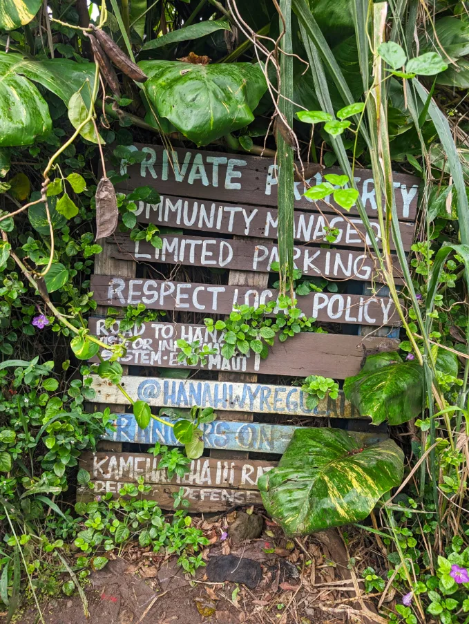 Locals Only Kapu Sign on Road to Hana Maui Hawaii 2