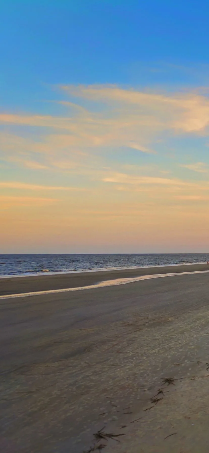 Long Stretch of Sandy Beach on St Simons Island