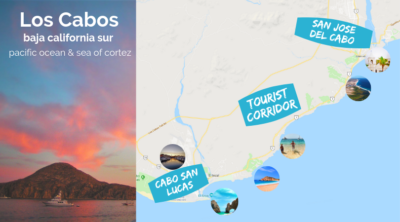 Los Cabos Mexican Vacation destinations map