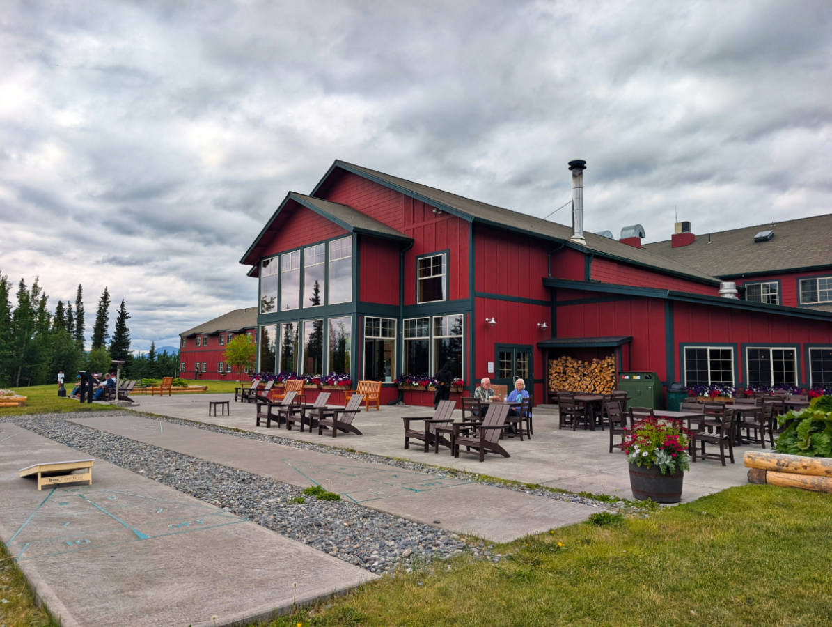 Lounge View Patio at Copper River Princess Wilderness Lodge Copper Center Alaska