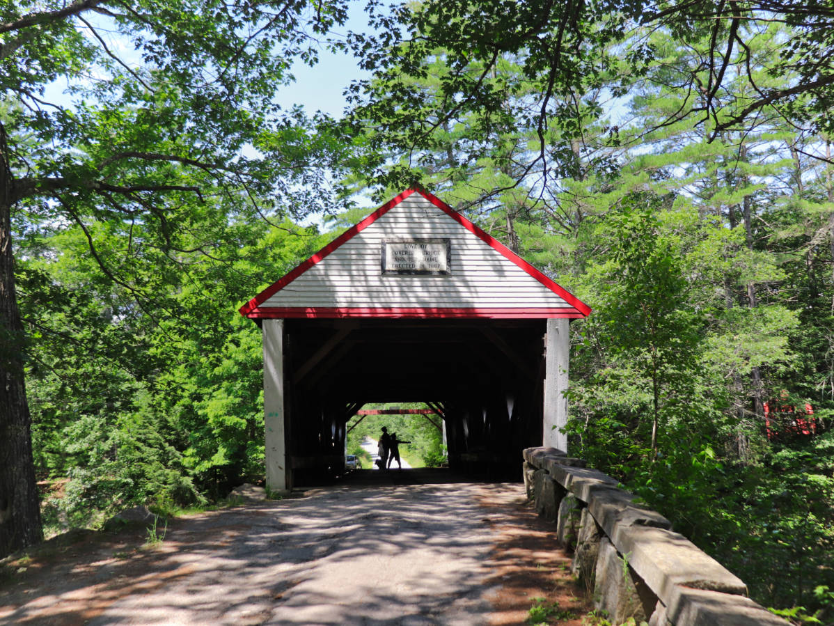 Lovejoy Covered Bridge in Andover Highlands Maine
