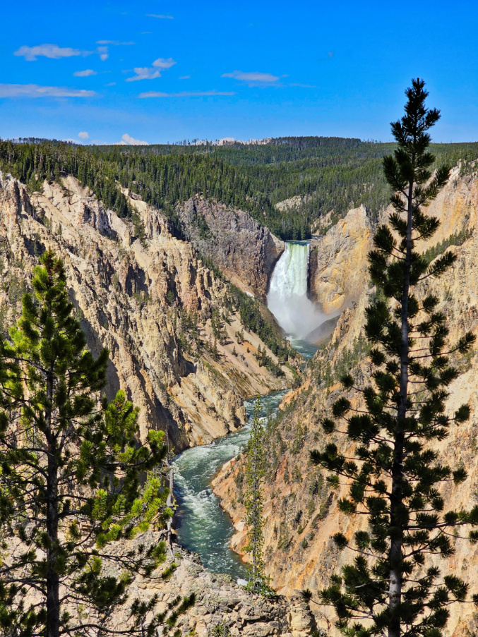 Lower Falls at Grand Canyon of Yellowstone National Park Wyoming 2