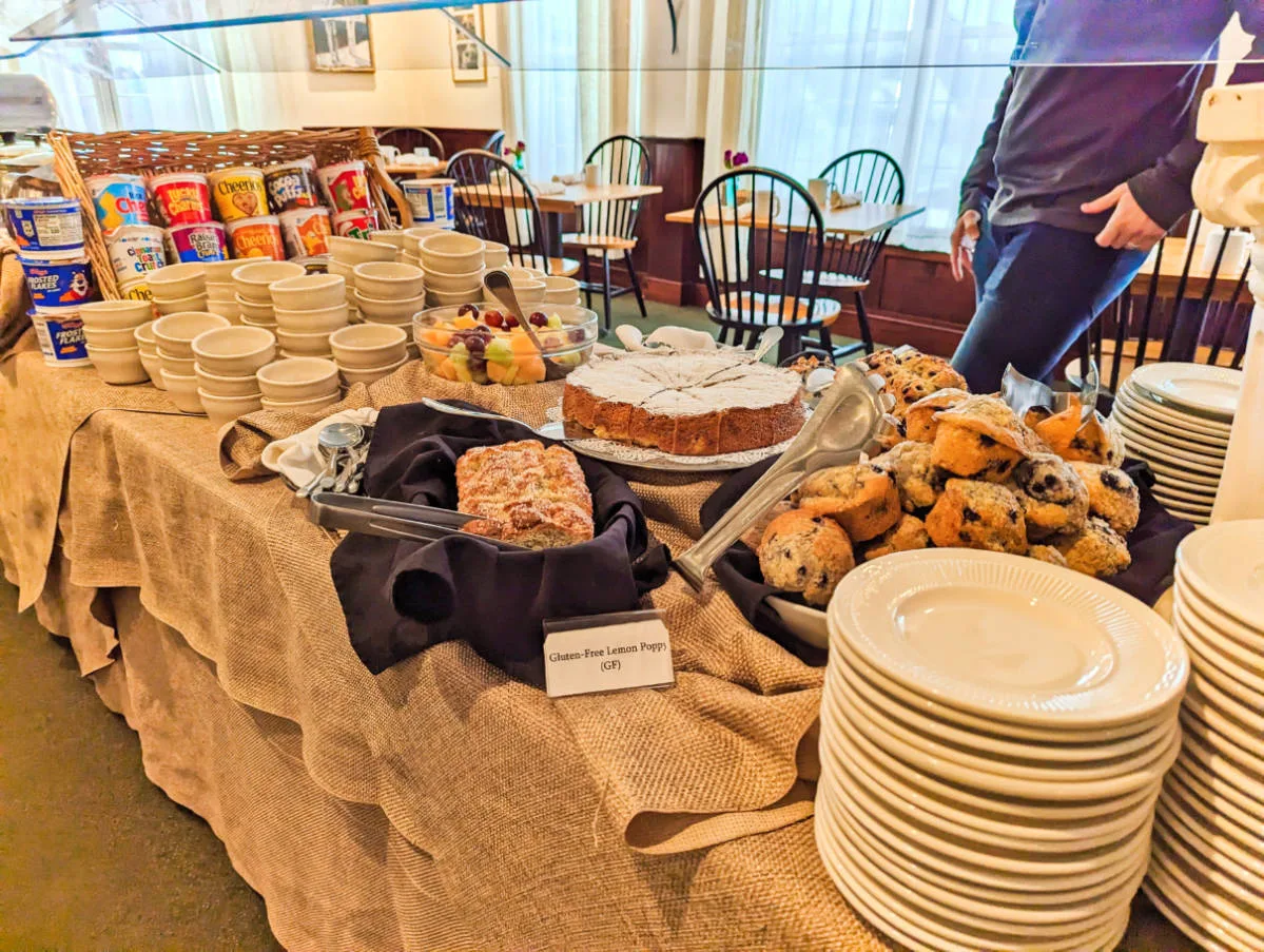 Maine Harvest Breakfast Buffet Dining Room at Harraseeket Inn in Freeport Maine 1