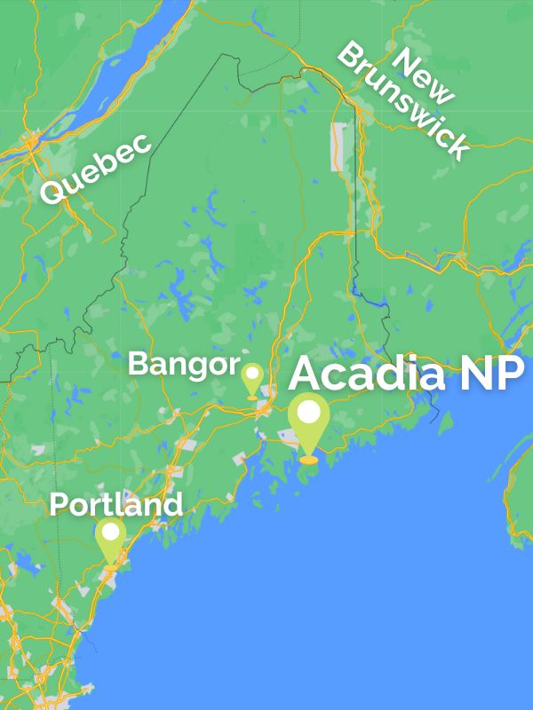 Map of Acadia National Park
