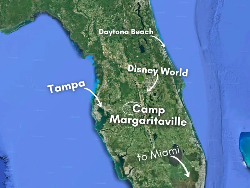 Map of Camp Margaritaville Central Florida