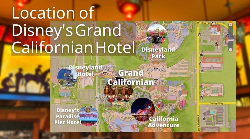 Map of Disney's Grand Californian Hotel