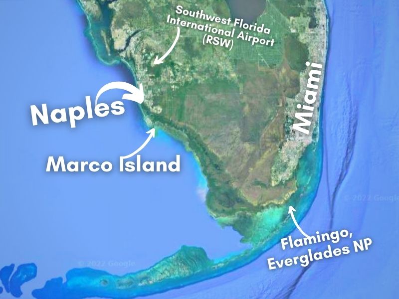 Map of Naples Florida