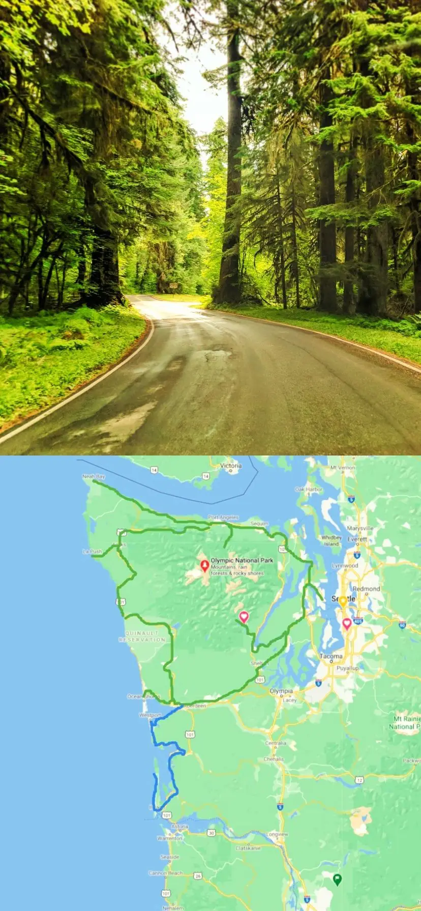 Map of Olympic Peninsula Things to Do