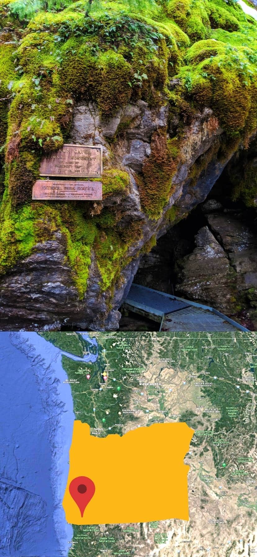 Map of Oregon Caves National Monument