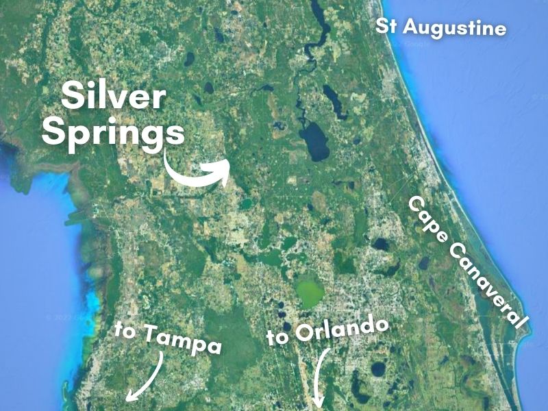 Map of Silver Springs State Park Florida