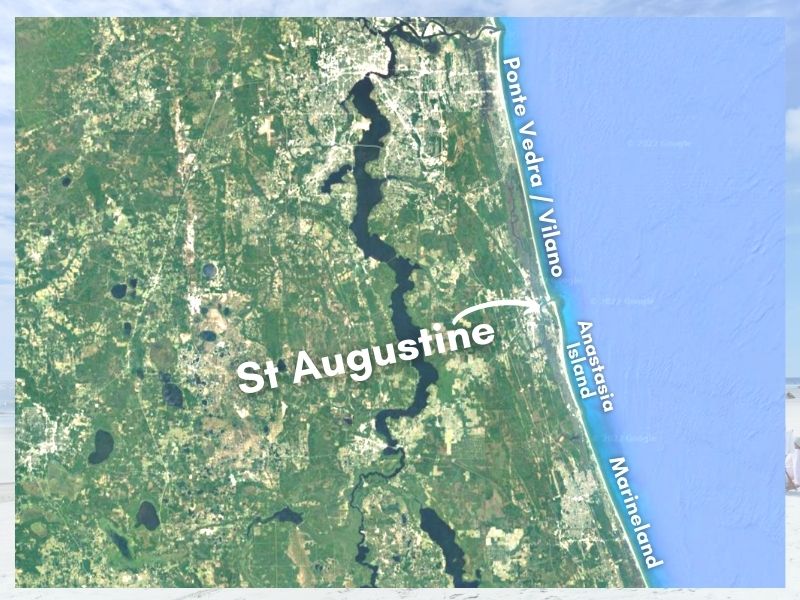 Map of St Augustine Beach Access Points