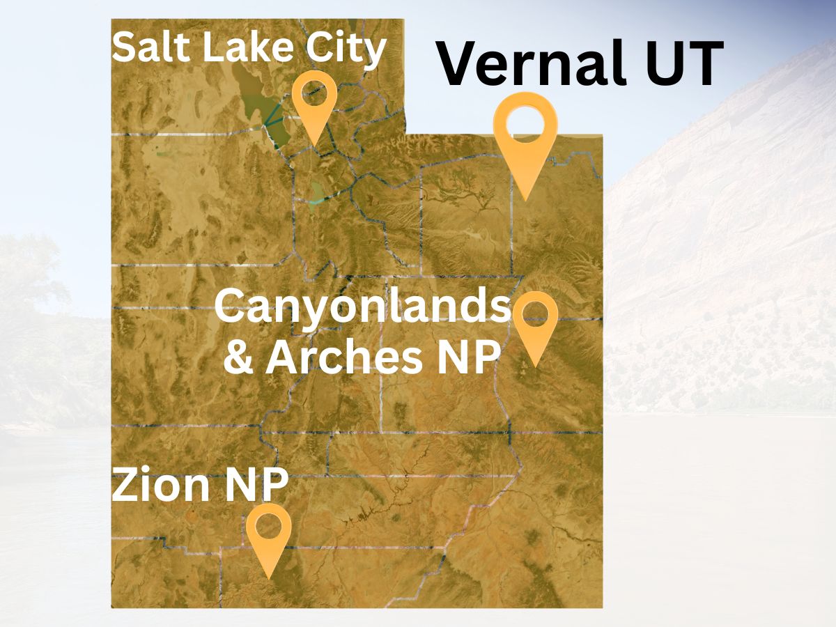 Map of Vernal Utah