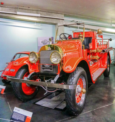 Marcie in Mommyland Classic-fire-engine-at-LeMay-Americas-Car-Museum