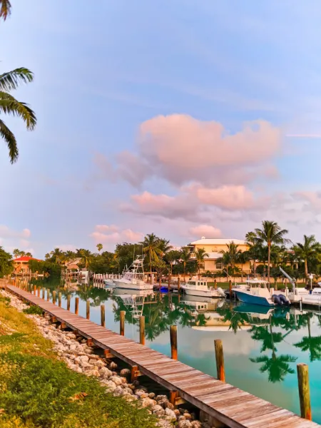 Marina Canal at sunset at Hawks Cay Resort Duck Key Florida Keys 2020 1