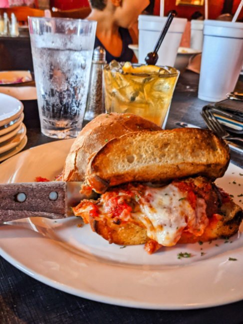 Meatball Sandwich at Corleons Italian Trattoria Savannah Georgia 1