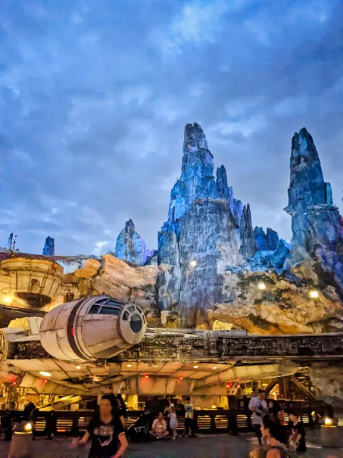 Millennium Falcon at Star Wars Galaxys Edge Batuu Hollywood Studios Disney World Orlando 2