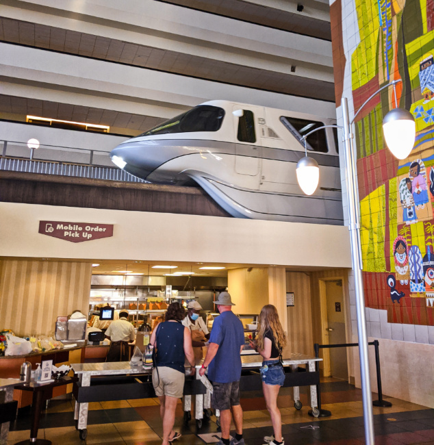Monorail and Mobile Order Dining at Contempo at Disneys Contemporary Resort Walt Disney World Orlando 1
