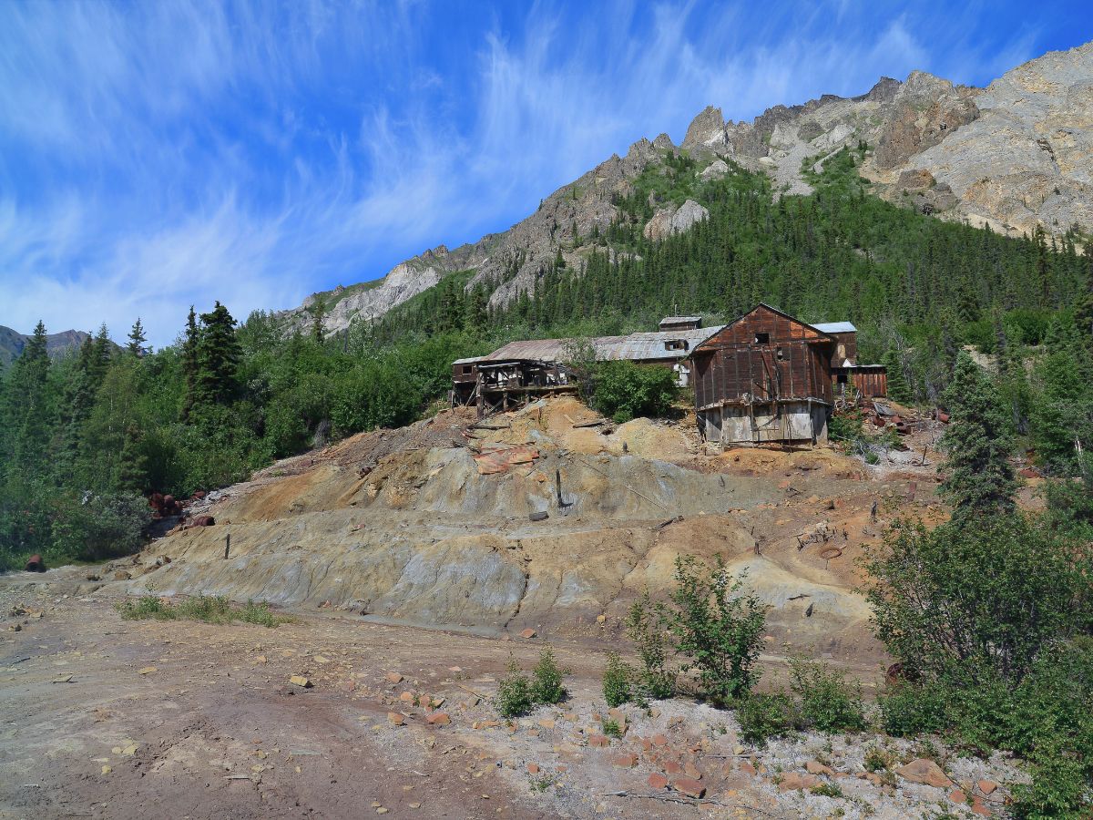 Nabesna Mine in Wrangell St Elias National Park Alaska