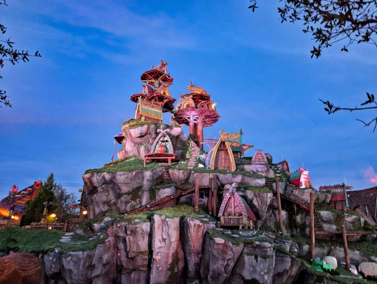 Nighttime in Isle of Berk How to Train Your Dragon at Epic Universe Universal Orlando