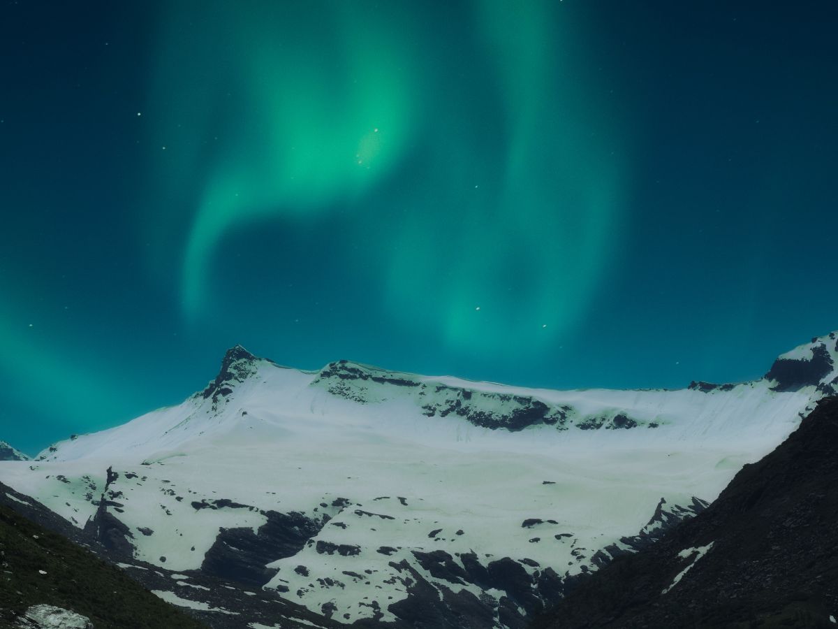 Northern Lights above Mountain MatSu Valley Alaska