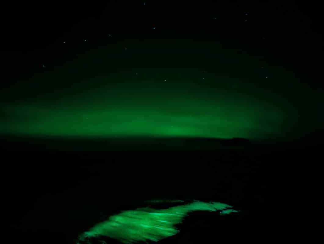 Northern Lights from Alaska Marine Highway Tustumena Homer to Kodiak Alaska