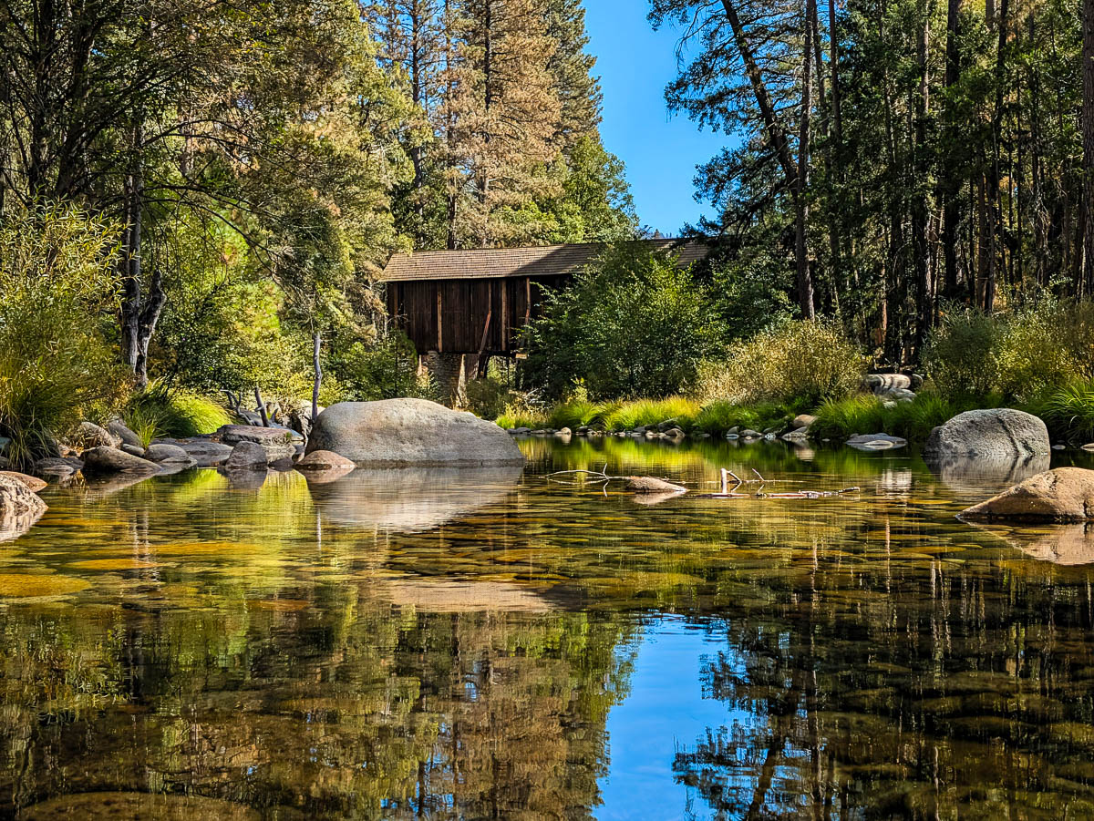 Old Covered Bridge at Wawona History Museum Yosemite National Park California 4