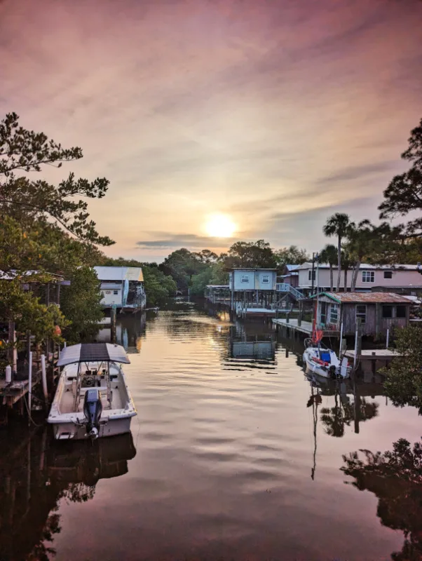 Old Florida Canal on Cedar Key Gulf Coast Florida 1