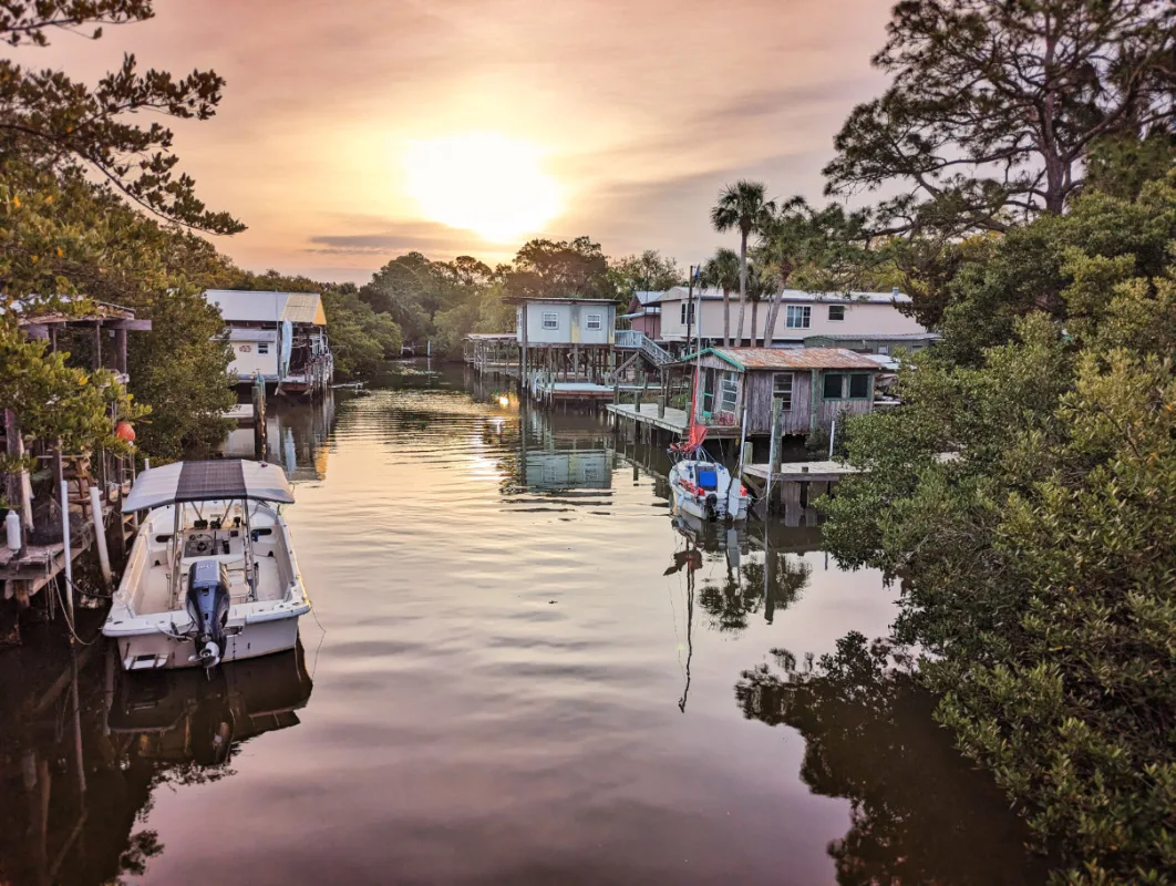 Old Florida Canal on Cedar Key Gulf Coast Florida 2