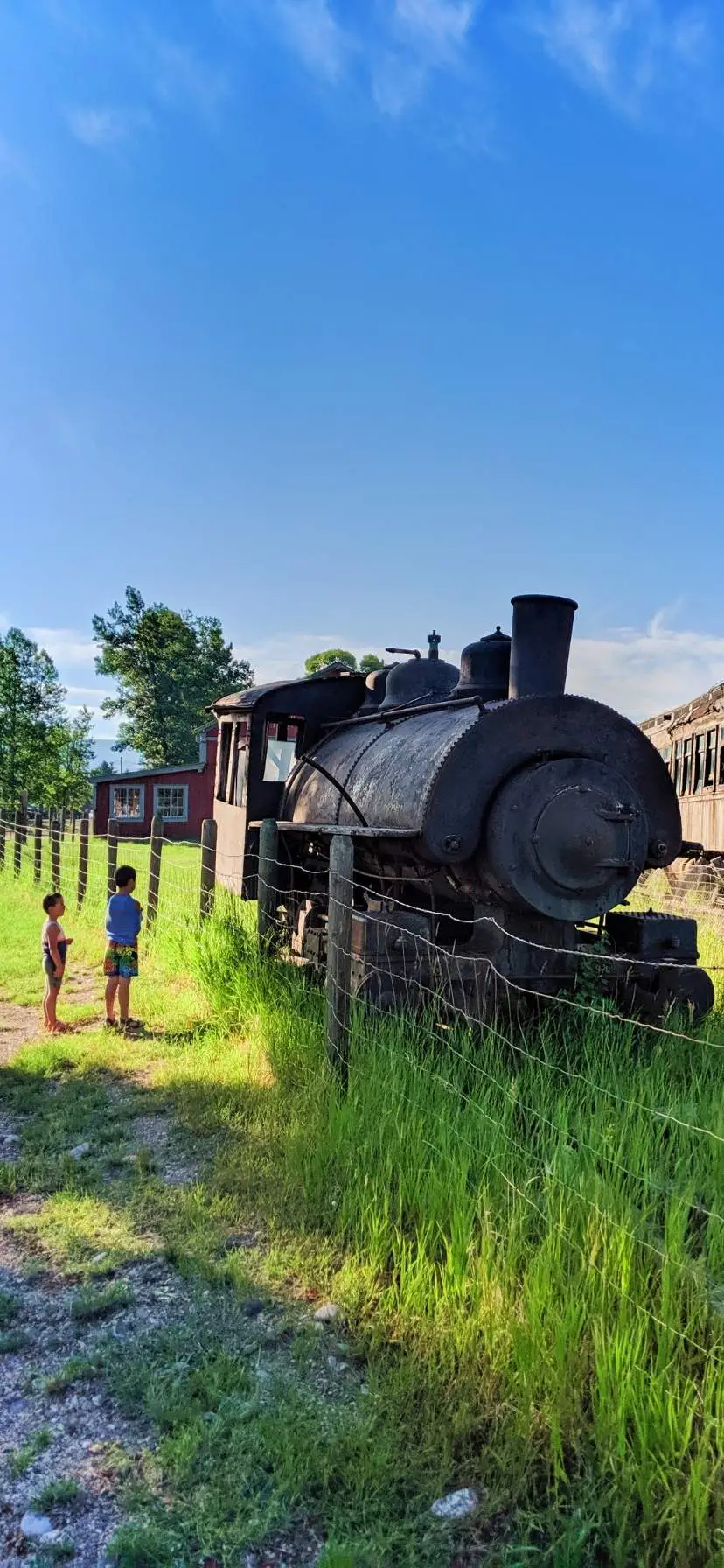 Old Trains in Virginia City Ghost Town Montana Road Trip