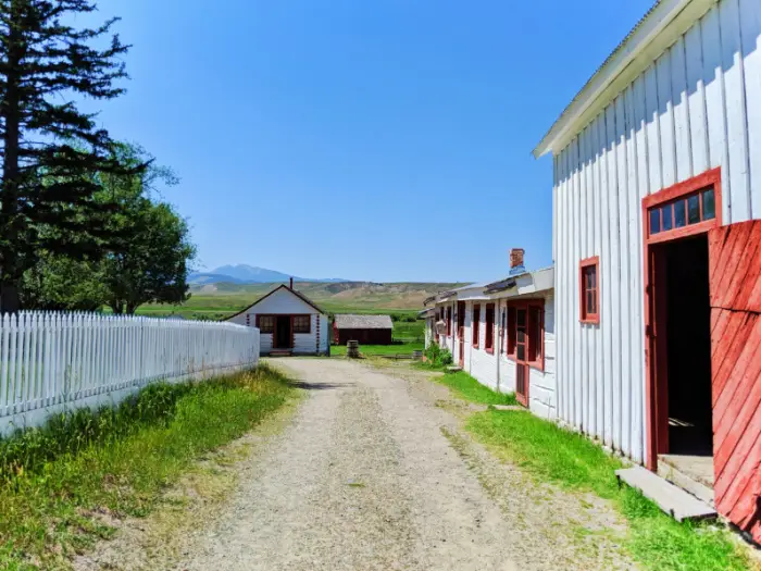 Out buildings at Grant Kohrs Ranch NHS Deer Lodge Montana 1