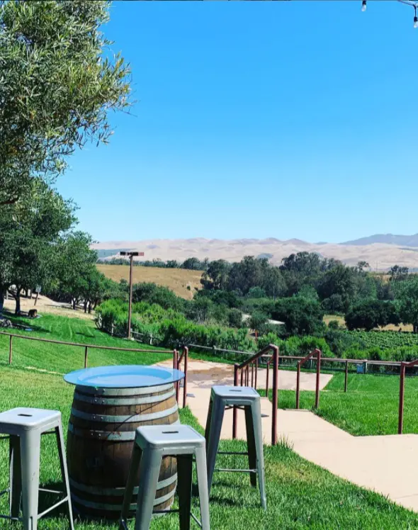 Outdoor Tasting Space at Cottonwood Canyon Winery Santa Maria Valley CA