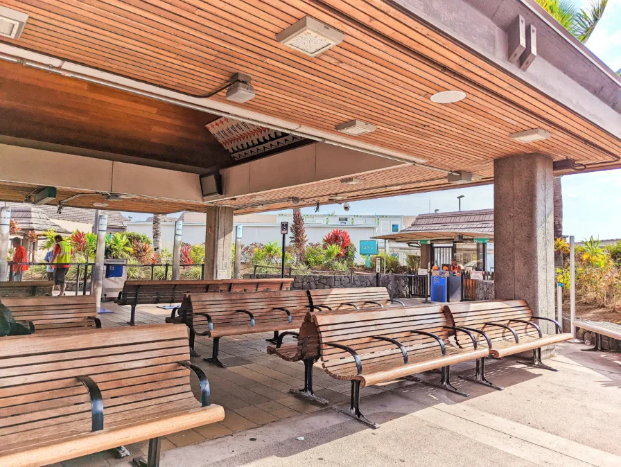 Outdoor Waiting Area at Kona International Airport KOA Big Island Hawaii 1