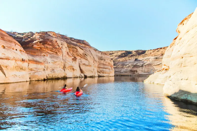 Kayaking on Lake Powell, Page AZ