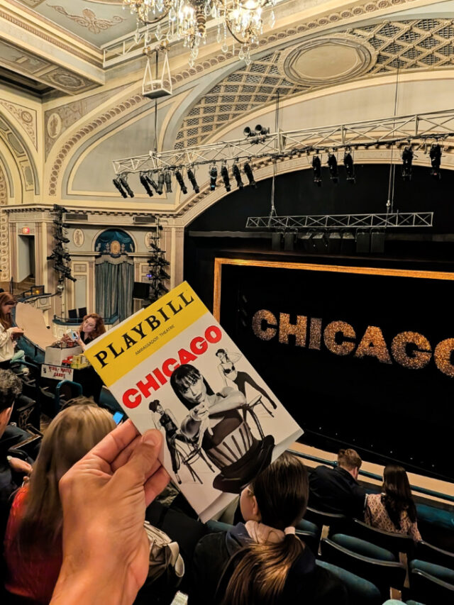 Paybill and Stage Setup for Chicago on Broadway at Ambassador Theater New York City 1