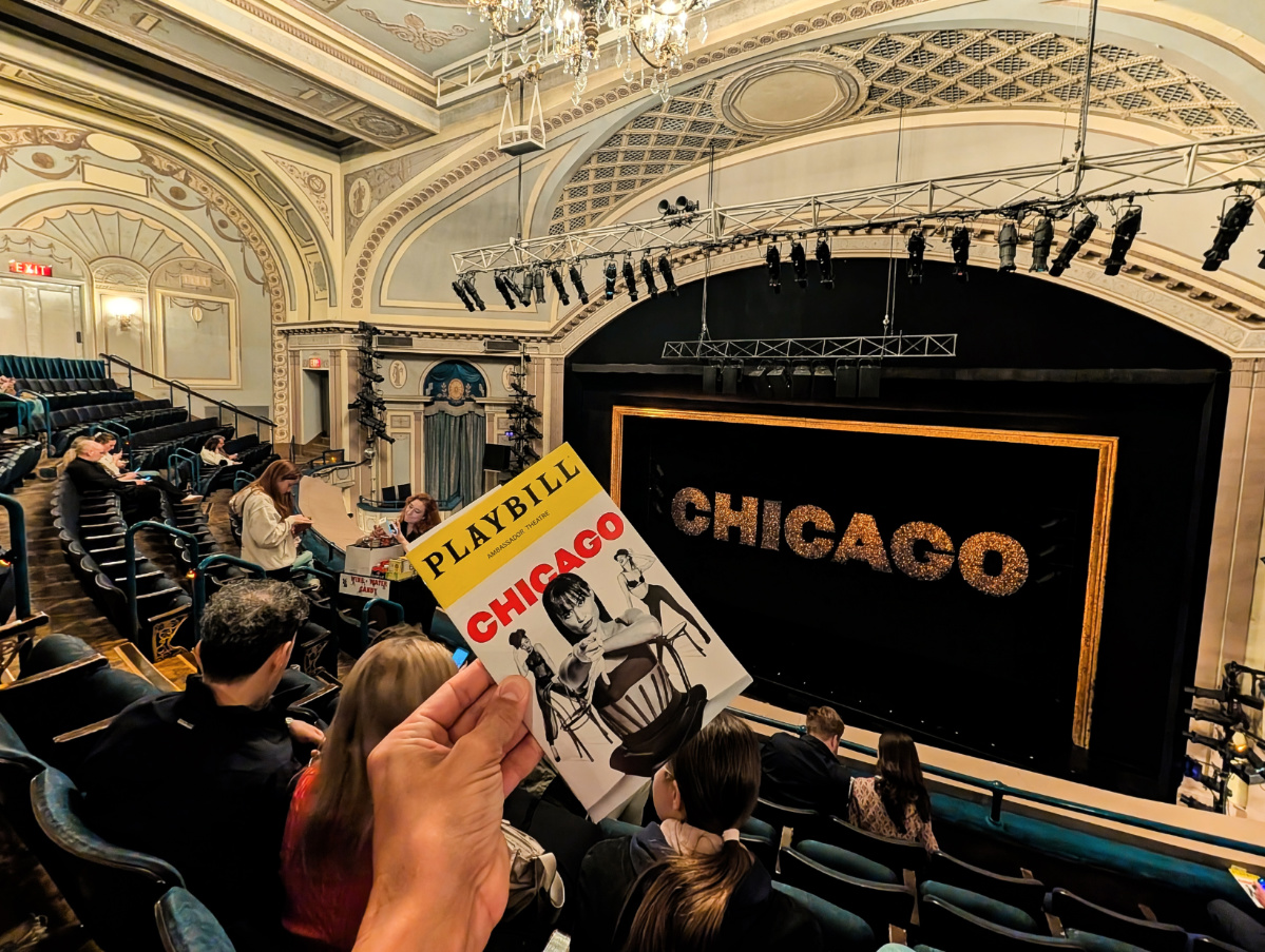 Paybill and Stage Setup for Chicago on Broadway at Ambassador Theater New York City 1
