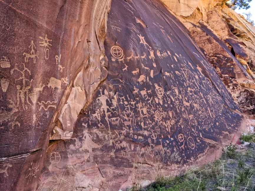 Petroglyphs at Newspaper Rock State Historic Monument Monticello Utah 1