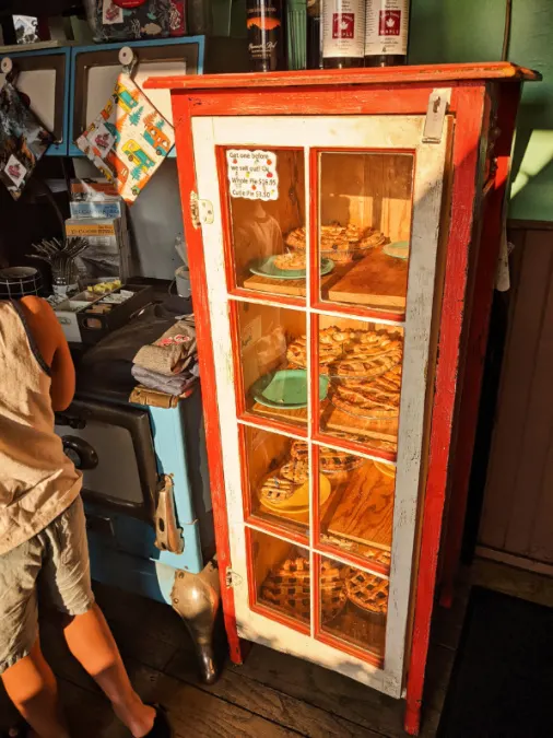 Pie Case at The Stove Breakfast Restaurant Mammoth Lakes California 1