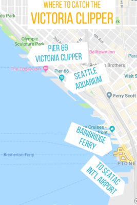 Pier 69 Victoria Clipper map