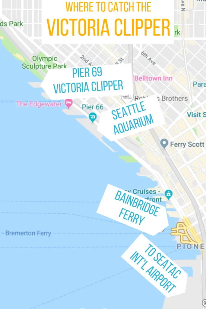 Pier 69 Victoria Clipper map