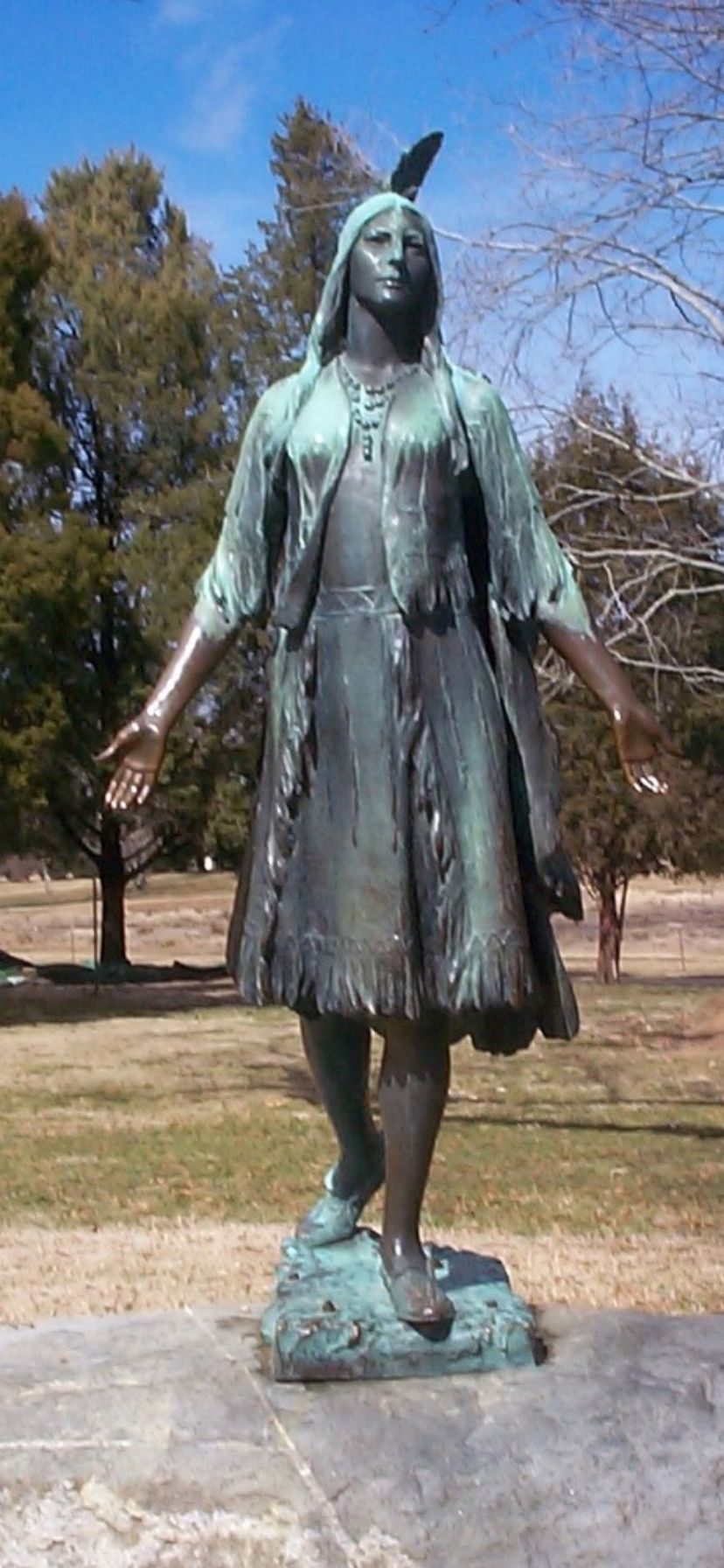 Pocahontas Statue at Jamestowne Historic Park Virginia