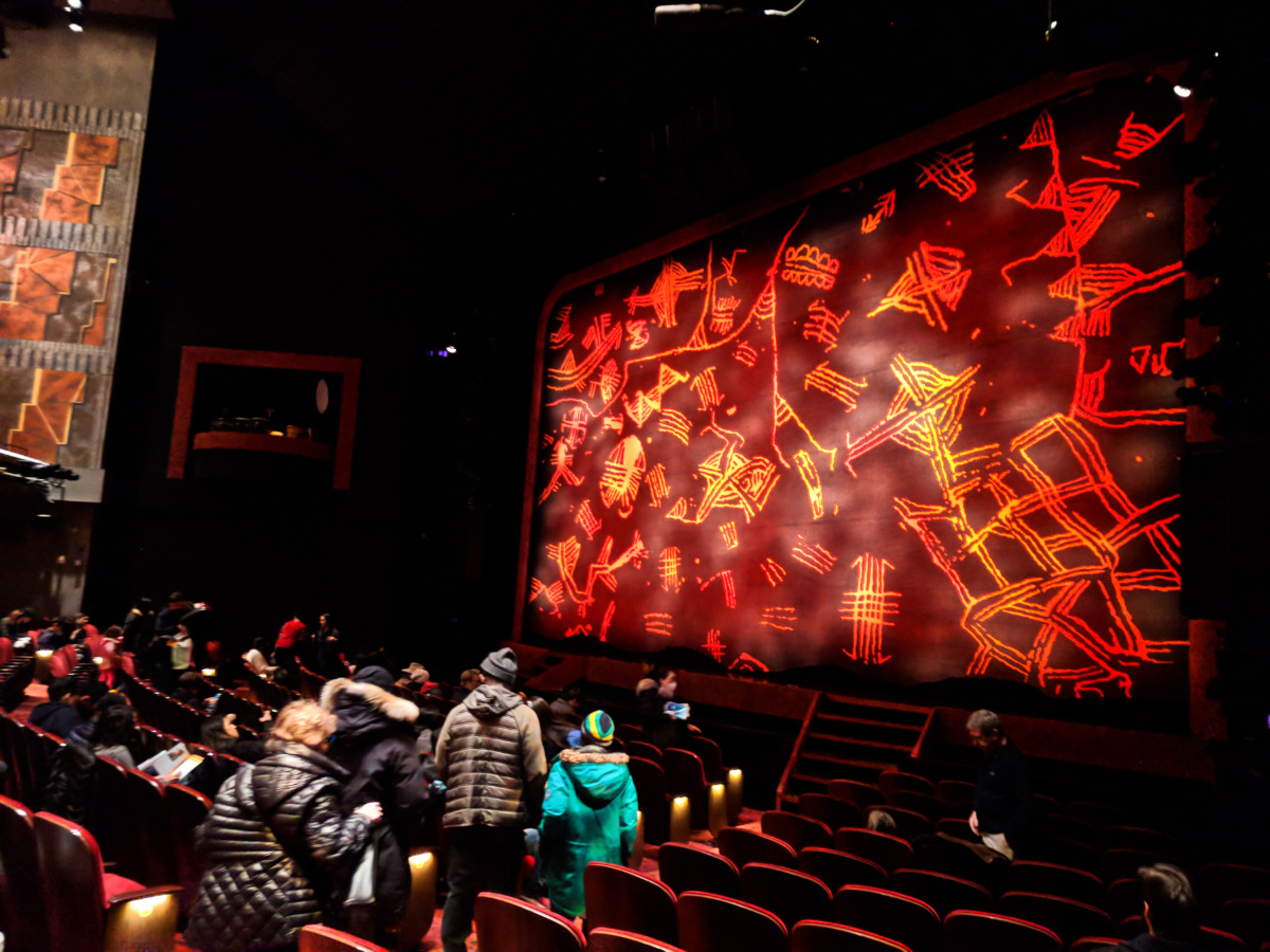 Pre Show Stage at Minskoff Theater for Lion King on Broadway New York City 1