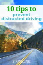 Distracted driving is a major safety issue. Important tips and ways to stay focused while driving and being safer on the road.Tips to drive safely with kids in the car. It Can Wait. #traveltips #safety #family #distracteddriving