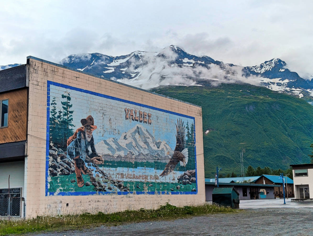 Prospector Mural in Valdez Alaska