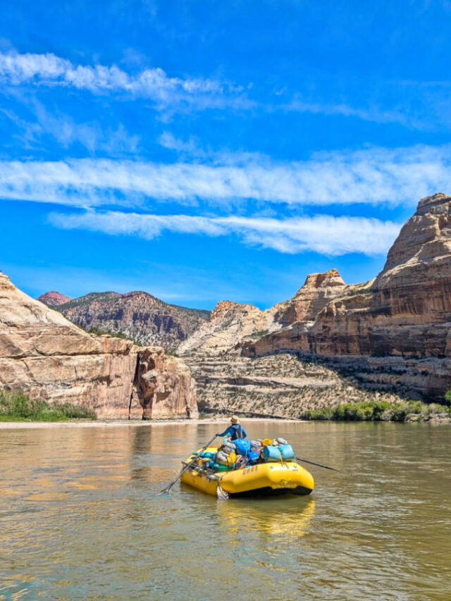Rafting on Green River with OARS in Gates of Lodore Dinosaur National Monument Utah 1