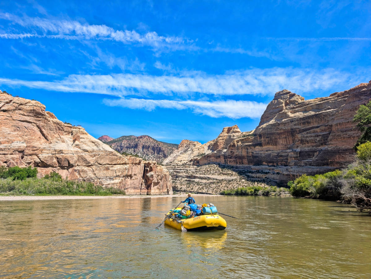 Rafting on Green River with OARS in Gates of Lodore Dinosaur National Monument Utah 1