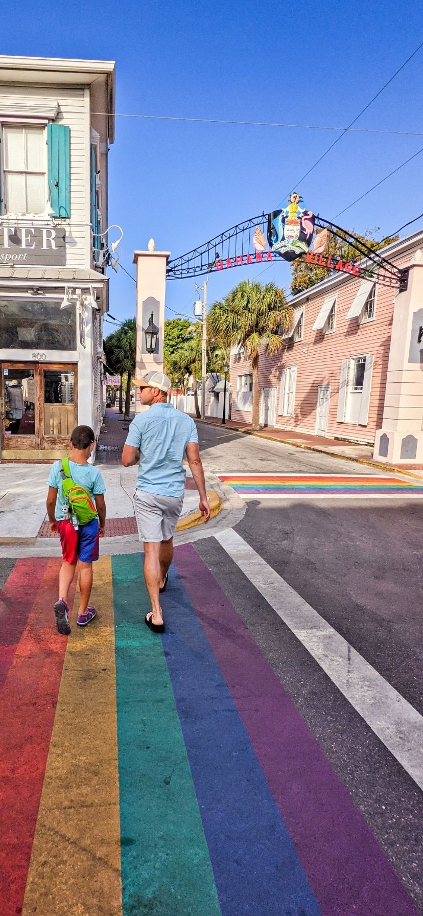 Rainbow Crosswalk at Bahama Village Key West Florida Keys